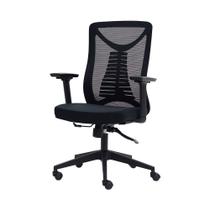 Cadeira Escritório Nr-17 Giratória Diretor Vancouver Preta Braços 3d Preto Cadeira Escritório Nr-17 Giratória Diretor Vancouver Preta Braços 3d Preto