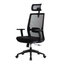 Cadeira Escritório NR-17 Presidente BLM143 Vitalis Blume Tela Mesh Preto Base Rodizio PU