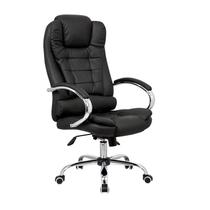 Cadeira Escritório Presidente Alta Poltrona Executiva Giratória Confortável Top Seat Premium - Preta
