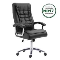 Cadeira Escritório Presidente Ergonômica NR17 material sintético Mola Ensacada - Espresso Móveis
