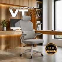 Cadeira Escritório Presidente Ergonômica Vênega VT20 Tela Mesh Suporta 120kg Giratória Com Rodas Ajustável Reclinável Verittas Home Office Executiva
