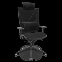 Cadeira Escritório Presidente Giratória Darix Plaxmetal NR17 em Tela Preta Cadeira Escritório Presidente Giratória Darix Plaxmetal NR17 em Tela Preta