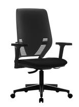 Cadeira Escritório Presidente Giratória Easyflex Rhodes Encosto Grafite Braço Boss Poliéster Preto