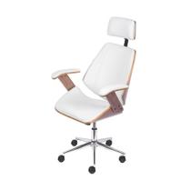 Cadeira Escritorio Presidente material sintético e Madeira Bergen 3331 Branco Cadeira Escritorio Presidente material sintético e Madeira Bergen 3331 Branco
