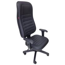 Cadeira Escritório Presidente material sintético Elegance Preto