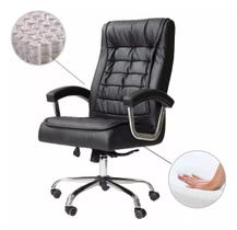 Cadeira Escritório Presidente Molas Ensacadas Pillow 150kg Cor Marrom ou Preto