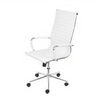 Cadeira Escritório Preta Presidente Eames Couro 3301 Alta Cadeira Escritório Preta Presidente Eames Couro 3301 Alta