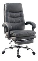 Cadeira Escritorio Rocky Apoio Pes Cinza 67x63x117 Cm