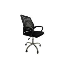 Cadeira Escritório SLO-115 Giratória com Encosto Tela Mesh e Base Cromada