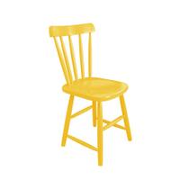 Cadeira Espanha com Assento Anatômico Madeira/MDF - Amarelo