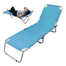 Cadeira Espreguiçadeira Dobravel Reclinavel 3 Posiçoes Praia Piscina Jardim Quintal Varanda Sol Verao Descanso Lazer