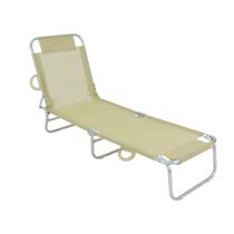 Cadeira Espreguiçadeira Em Alumínio Bege 414706 Bel