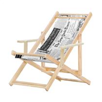 Cadeira Espreguiçadeira Preguiçosa Dobrável Madeira Maciça Natural Tecido Cor Jornal Com Braço Cadeira Espreguiçadeira Preguiçosa Dobrável Madeira Maciça Natural Tecido Cor Jornal Com Braço