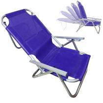 Cadeira Espreguiçadeira Reclinavel Resistente Plus Size suporta até 160kg com 5 Posições