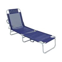 Cadeira Espreguiçadeira Textilene em Alumínio Azul BEL