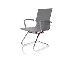 Cadeira Esteirinha Espera Cinza em material sintético - Base FIXA Cromada (5% OFF no Frete)