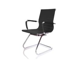 Cadeira Esteirinha Espera Preta em material sintético - Base FIXA Cromada (5% OFF no Frete)