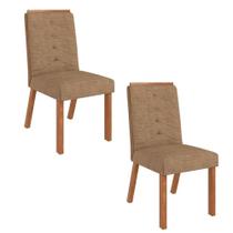 Cadeira Estofada 2 unidades Zamarchi 27, Canela