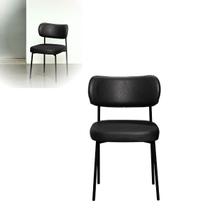 Cadeira Estofada Camila Para Sala Jantar em Aço Est Preta Assento e Encosto Preto Onix- EdeCasaMoveis Cadeira Estofada Camila Para Sala Jantar em Aço Est Preta Assento e Encosto Preto Onix- EdeCasaMoveis