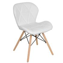 Cadeira estofada Charles Eames Eiffel Slim Wood confort