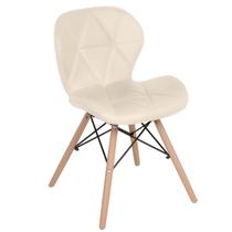 Cadeira estofada Charles Eames Eiffel Slim Wood confort - Loft7