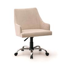 Cadeira Estofada de Encosto Curvado com Apoio de Braço Tipo Concha Base com Rodízios Marlowe Espress