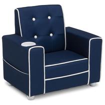 Cadeira estofada Delta Children Chelsea com porta-copos Navy Cadeira estofada Delta Children Chelsea com porta-copos Navy