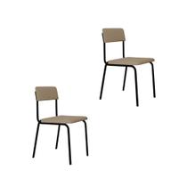 Cadeira Estofada Fixa Empilhável Fit C/02 Un. Tecido Cadeira Estofada Fixa Empilhável Fit C/02 Un. Tecido