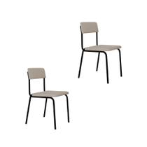 Cadeira Estofada Fixa Empilhável Fit C/02 Un. Tecido Cadeira Estofada Fixa Empilhável Fit C/02 Un. Tecido