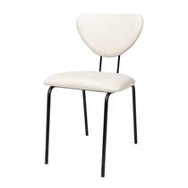 Cadeira Estofada para Sala de Jantar Moderna Base em Metal Design Escandinavo Vitta Cadeira Estofada para Sala de Jantar Moderna Base em Metal Design Escandinavo Vitta