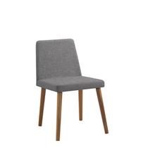 Cadeira Estofada Pri Linho Cinza 82x48x50 cm Daf Mobiliário