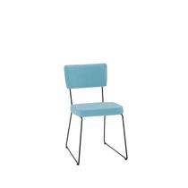 Cadeira Estofada Roma Azul Turquesa 78x42x57 cm Daf