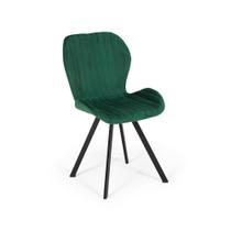Cadeira Estofada Veludo Base Metal Egito - Verde - Império Brazil Business