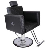 Cadeira Evidence Reclinavel Base Redonda para Salão Preto 3D Cadeira Evidence Reclinavel Base Redonda para Salão Preto 3D