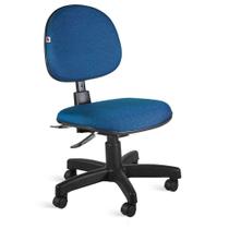 Cadeira Executiva Back Sistem Tecido Azul Com Preto