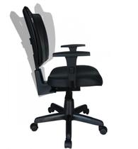 Cadeira Executiva Back System Be-one com Braços Reguláveis - Cor Preta - 33006 Cadeira Executiva Back System Be-one com Braços Reguláveis - Cor Preta - 33006