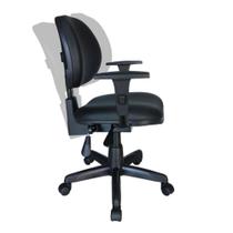 Cadeira Executiva Back System Lisa c/ Braços reguláveis - Cor Preta - martiflex