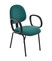 Cadeira Executiva Base Fixa com Braços Linha Office Vermelho Cadeira Executiva Base Fixa com Braços Linha Office Vermelho