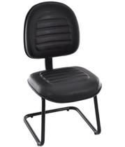 Cadeira Executiva Base Fixa em S Linha Office Gomada Preto Cadeira Executiva Base Fixa em S Linha Office Gomada Preto