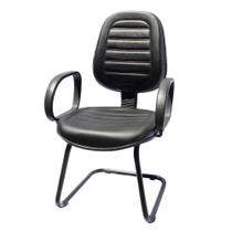 Cadeira Executiva Base Fixa Martiflex Pés em "S" Preta Cadeira Executiva Base Fixa Martiflex Pés em "S" Preta