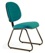 Cadeira Executiva Base Fixa Trapézio Linha Office Gomada Verde Cadeira Executiva Base Fixa Trapézio Linha Office Gomada Verde