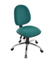 Cadeira Executiva Base Giratória Cromada Linha Office Plus Verde