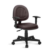 Cadeira Executiva Costura H Universal C/braços Marrom