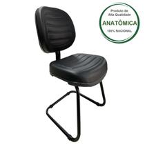 Cadeira Executiva COSTURADA Base Trapézio - MARTIFLEX - Cor Preta - 31031