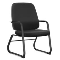 Cadeira Executiva Diretor Base Fixa Hub F02 Sintético Preto - Lyam Decor