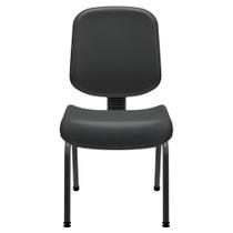 Cadeira Executiva Diretor Fixa 4 Pes Couro Preto - Plaxmetal