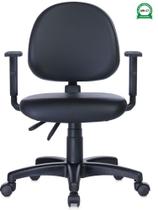 Cadeira Executiva Ergonômica backsysten Nr17 com laudo técnico -em material sintético preto