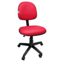 Cadeira Executiva Ergonômica Giratória Para Escritório Com Regulagem de Altura material sintético Vermelha