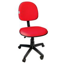 Cadeira Executiva Ergonômica Giratória Para Escritório Com Regulagem de Altura Vermelha