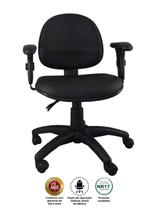 Cadeira Executiva Ergonômica NR17 Base Giratória e Regulagem de Altura WK - Preta